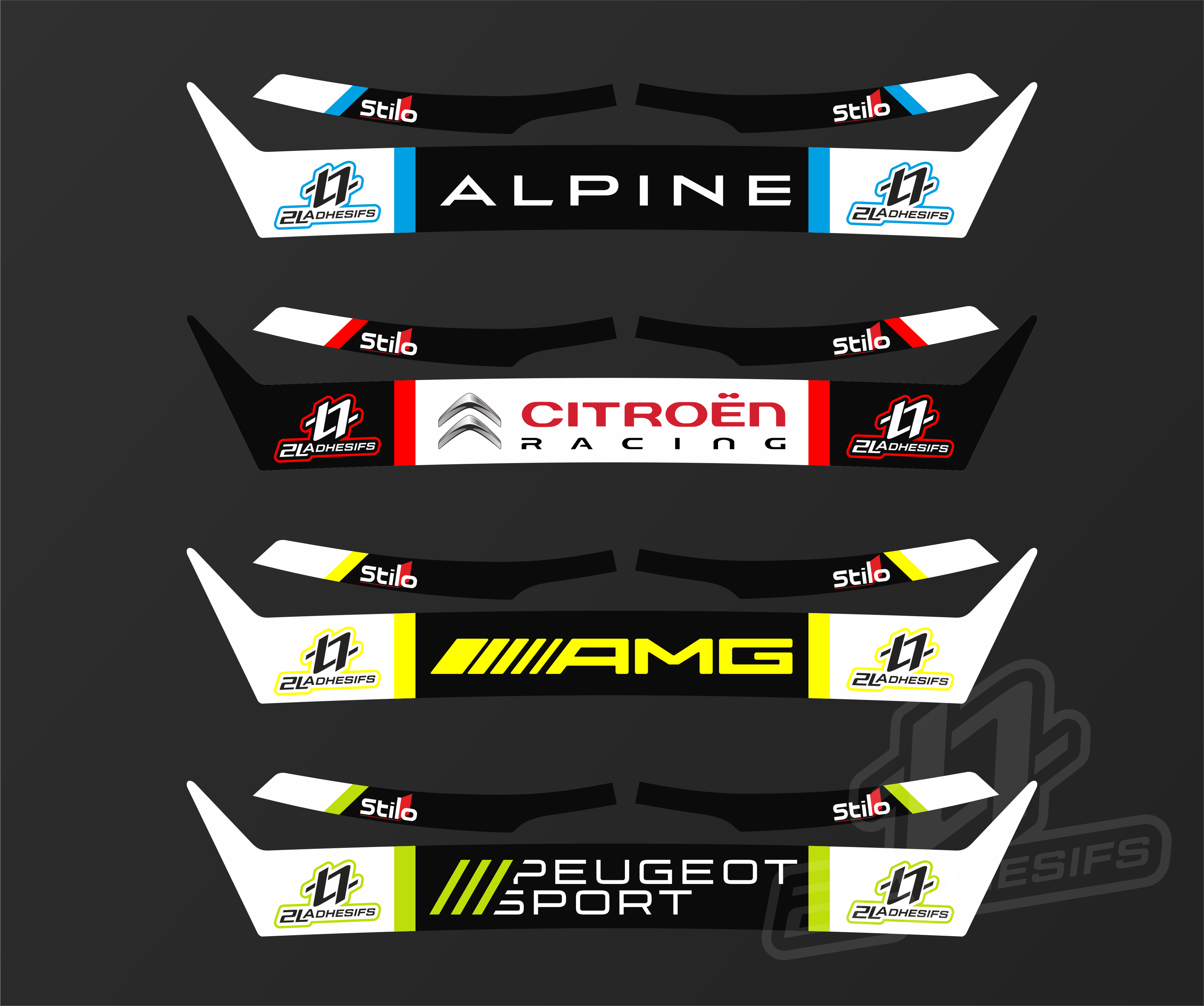 Stickers Visière Stilo ST5 - ST6 Sur Mesure - Modèle 1