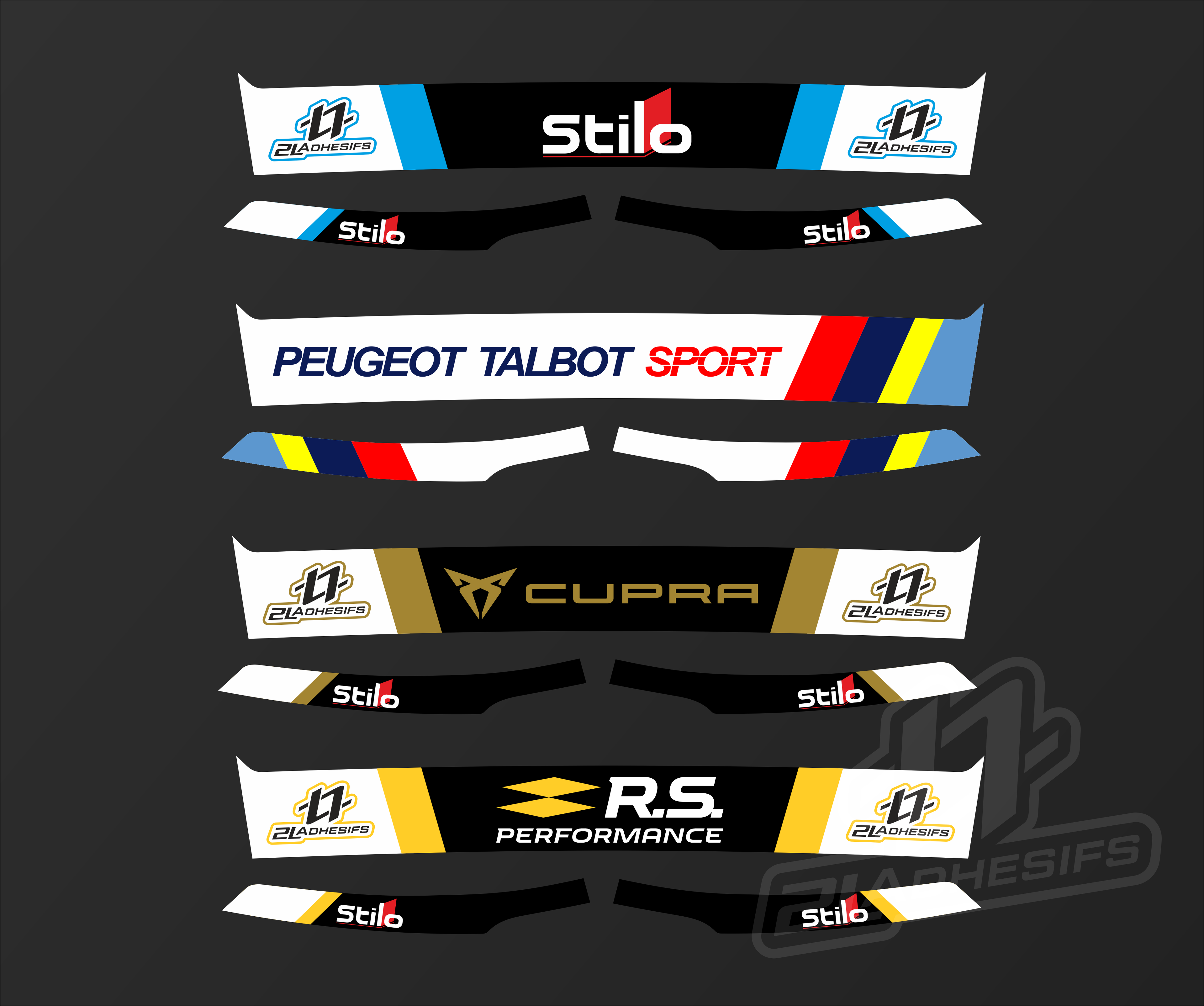 Stickers Visière Stilo ST5 - ST6 Sur Mesure - Modèle 2